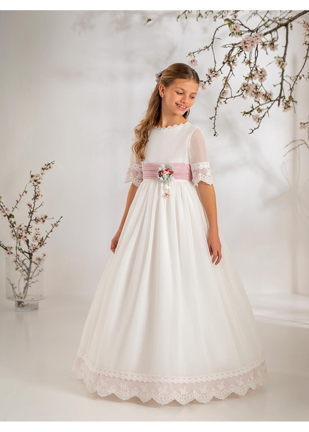 -- VESTIDO DE COMUNION 2027 AIRE MODELO A966