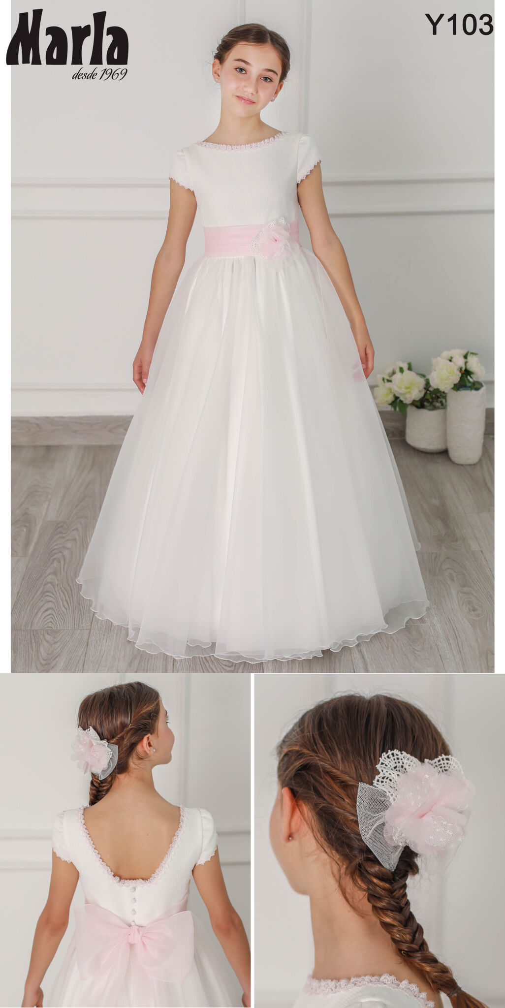 - VESTIDO DE COMUNION 2027 MARLA MODELO Y103