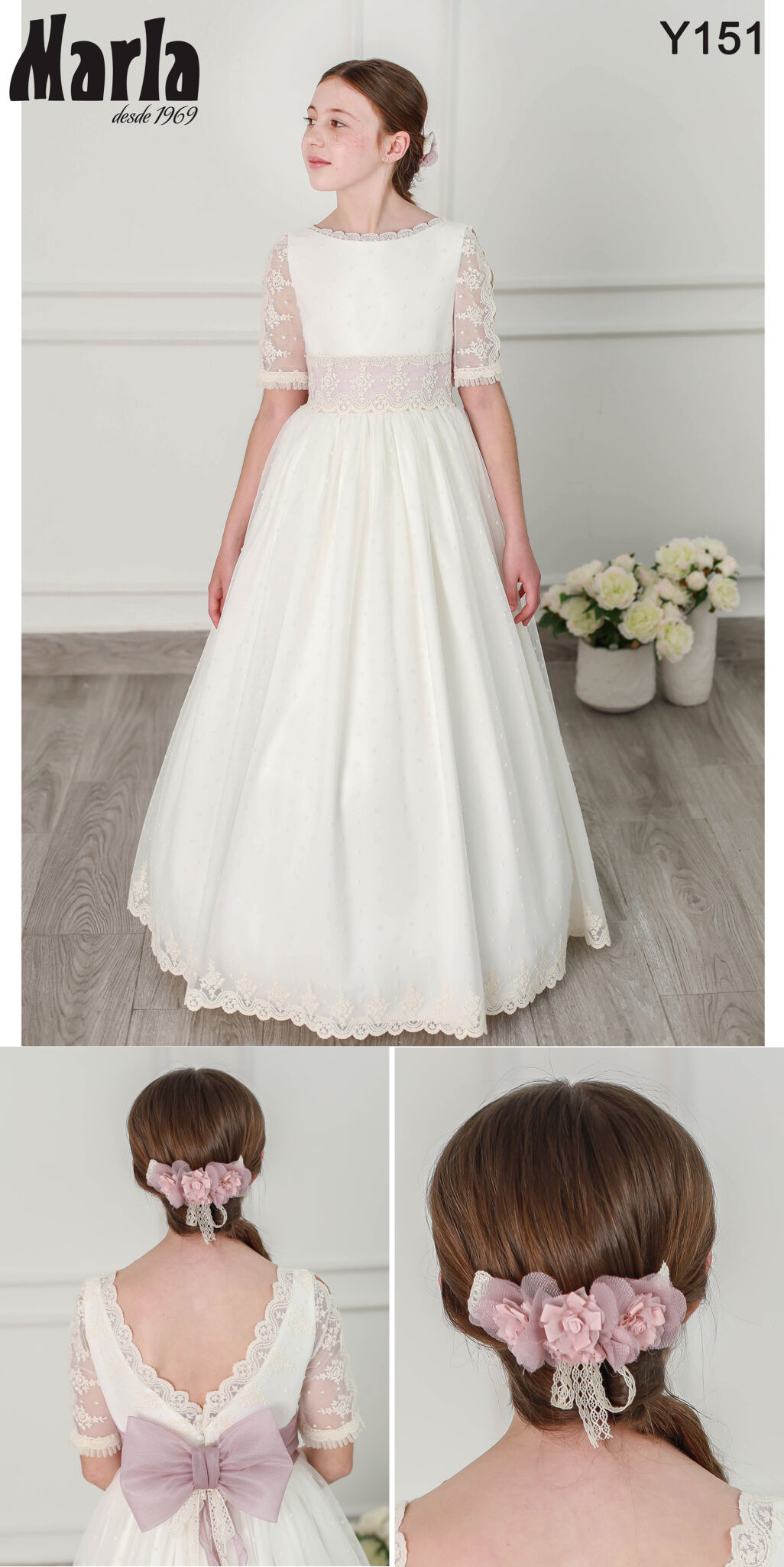 - VESTIDO DE COMUNION 2027 MARLA MODELO Y151