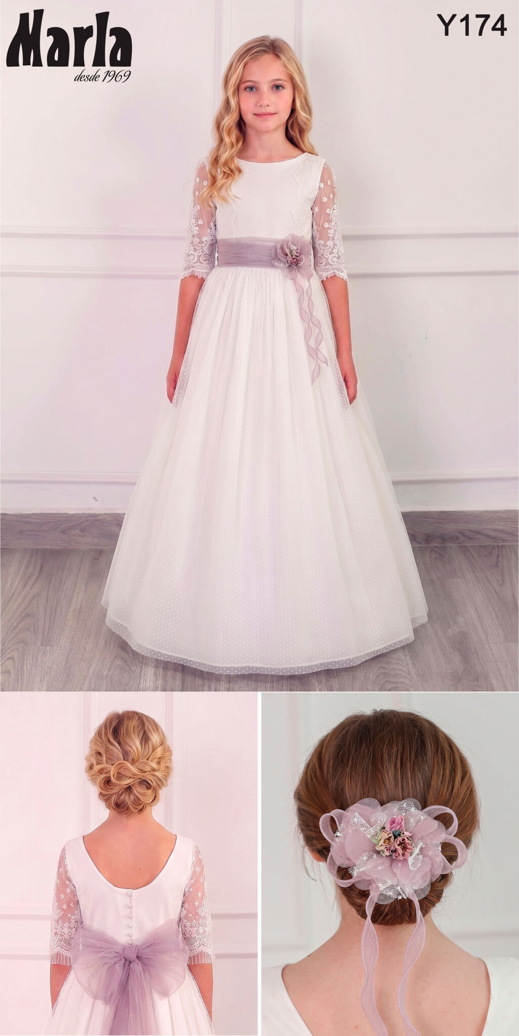 - VESTIDO DE COMUNION 2027 MARLA MODELO Y174